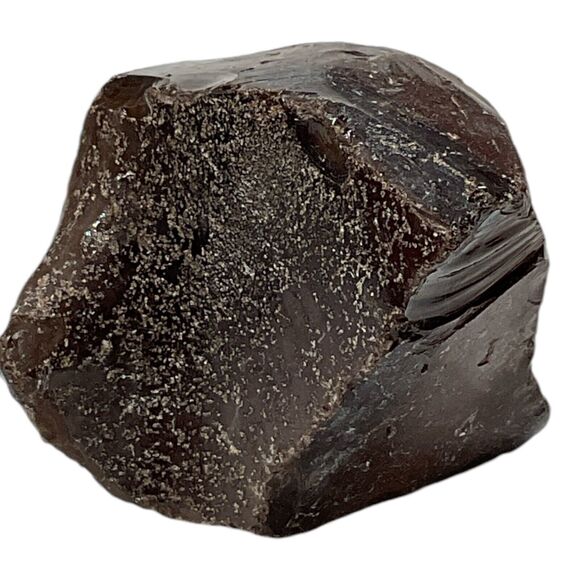 Chocolate Art Glass Cullet Glowing Manganese Slag Glass #4GX297 - Picture 7 of 8